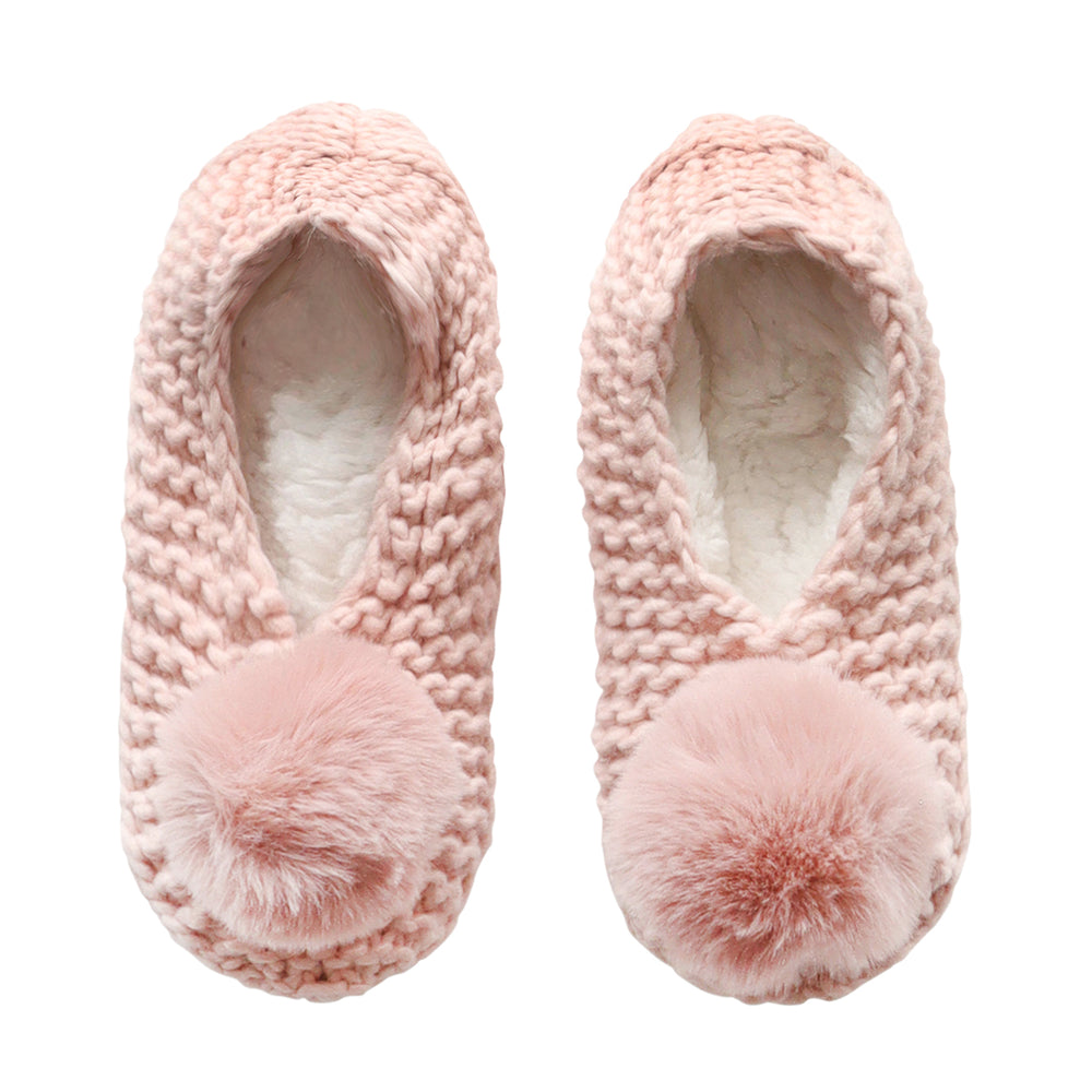 Knitted slipper - Pink