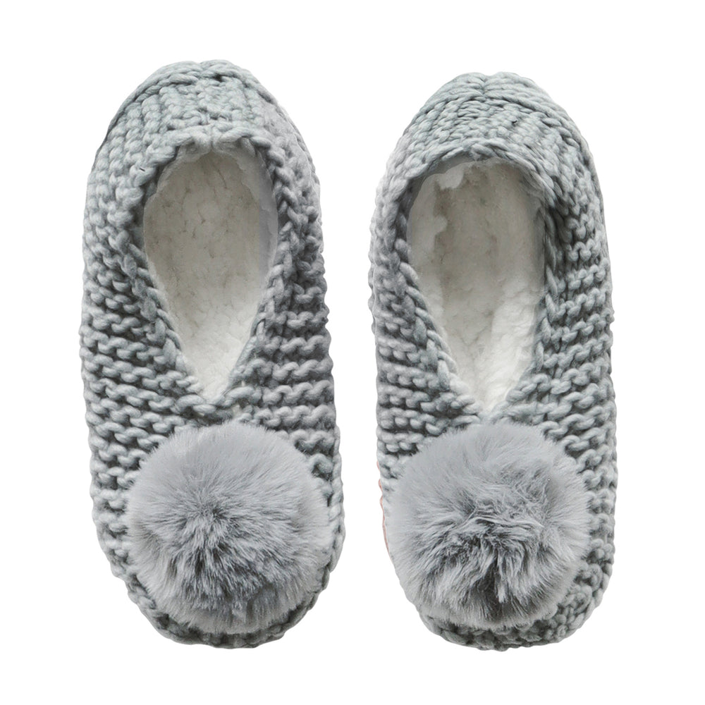 Pantoufle en tricot - Gris