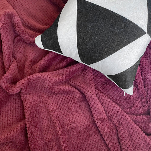 Jeté Kozy texturé - Cabernet