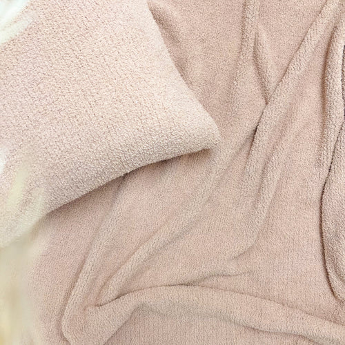 Jeté tricot deluxe - Rose blush||Deluxe knitted throw - Blush