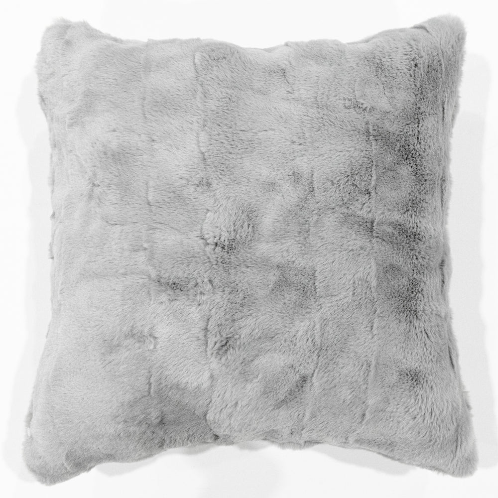 Faux fur short pile throw - Grey