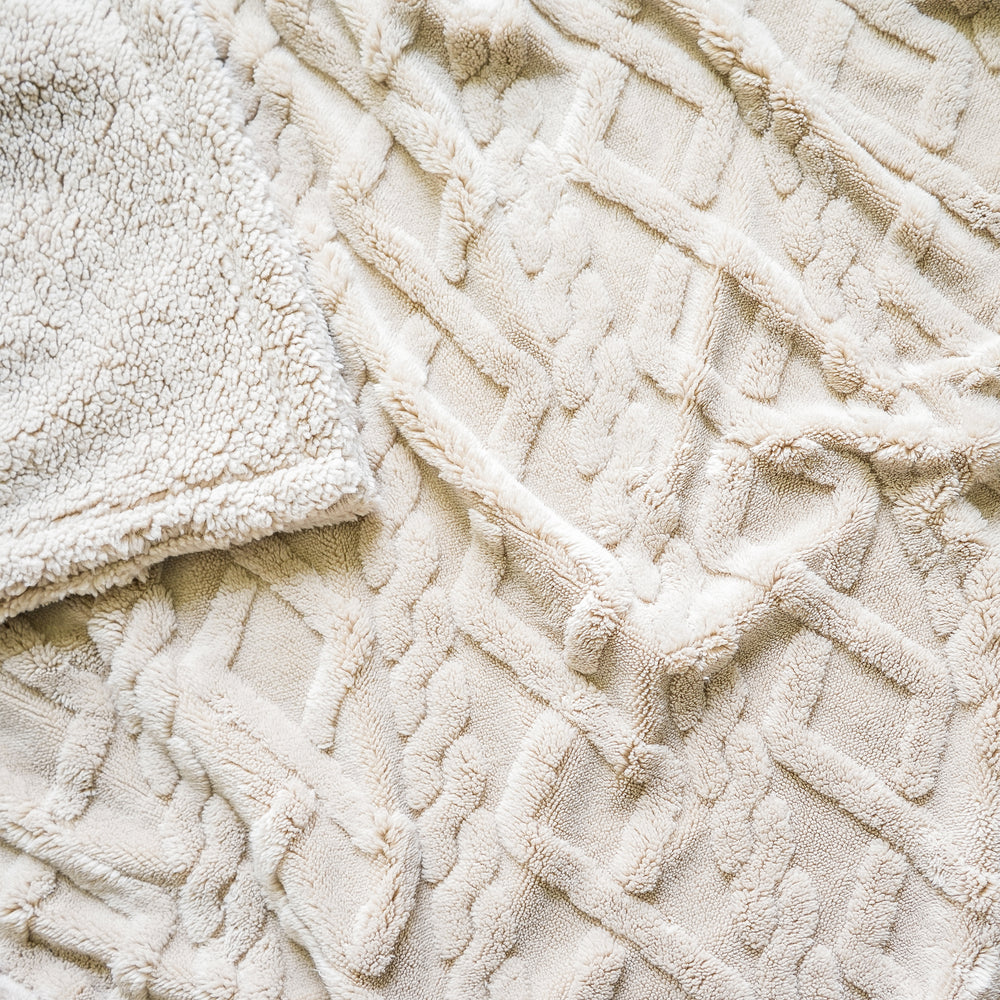 Soft Sherpa throw - Taupe