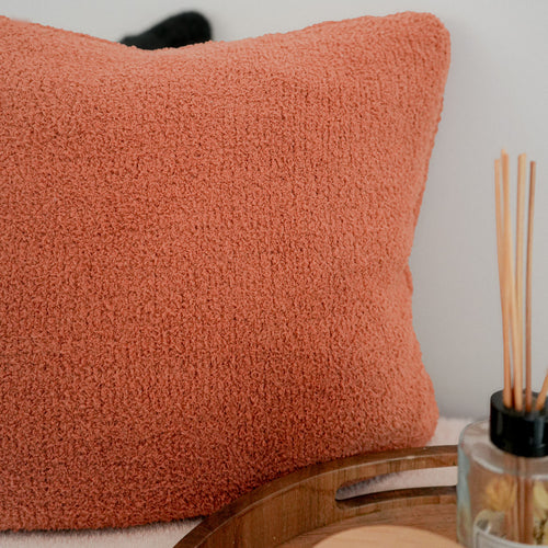 Coussin tricot deluxe - Terracotta