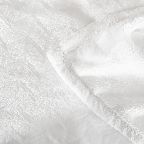 Plush throw - White