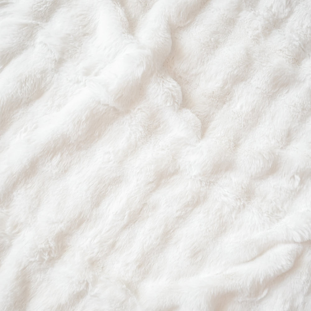 Jeté embossé - Blanc