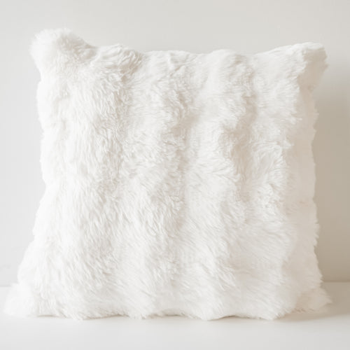 Embossed cushion - White