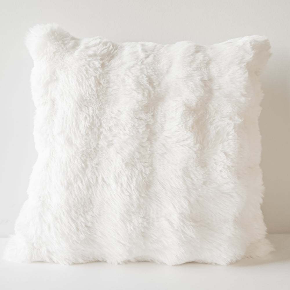 Embossed cushion - White