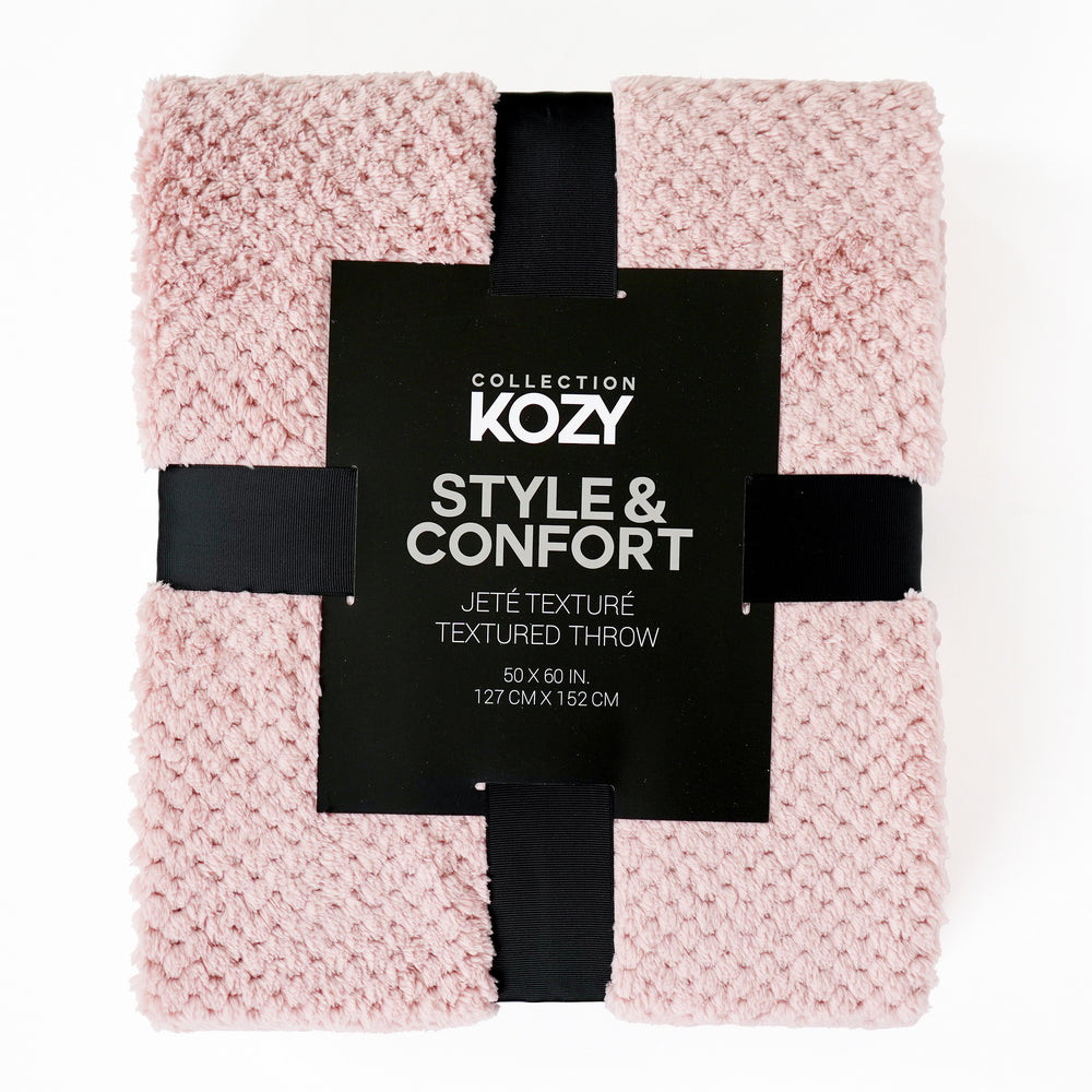 Textured throw - Rose