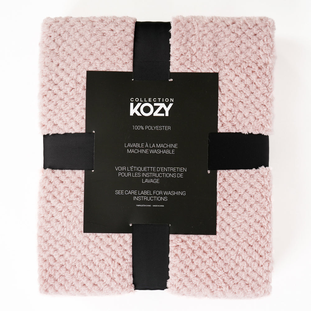 Textured throw - Rose