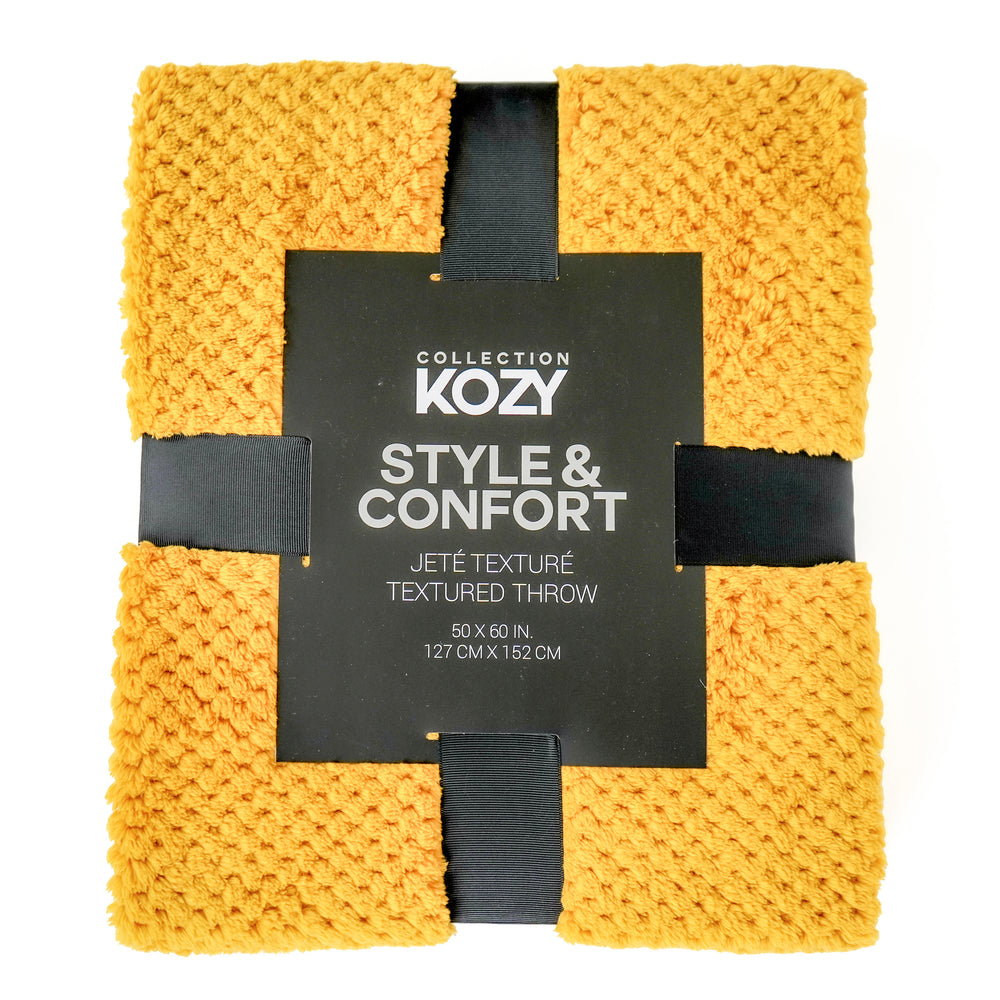 Textured throw - Yellow