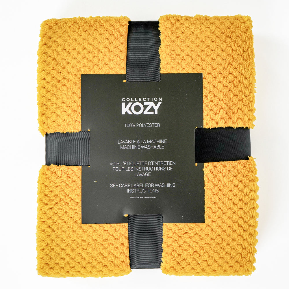 Textured throw - Yellow
