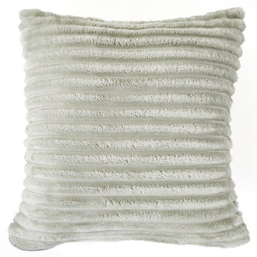 Ribbed cushion - Sage green