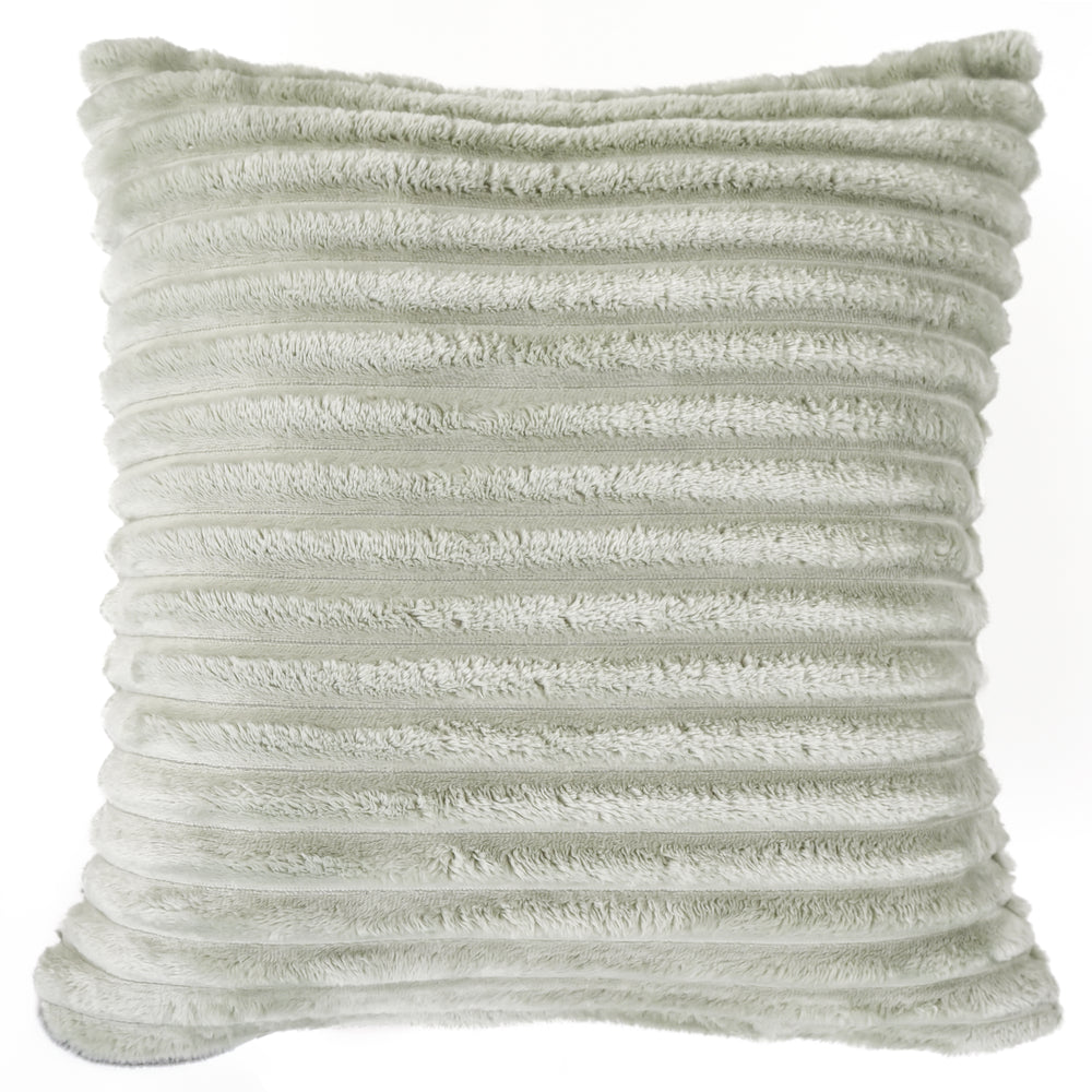 Ribbed cushion - Sage green