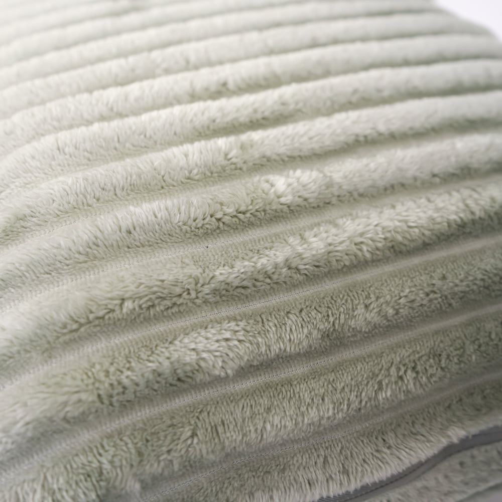 Ribbed cushion - Sage green