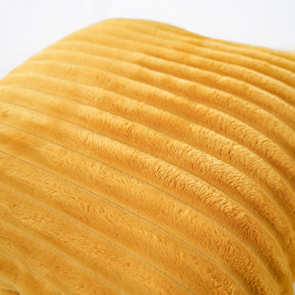 Ribbed cushion - Yellow