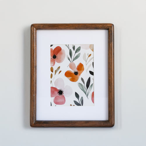 Brown & rounded photo frame - 5 x 7