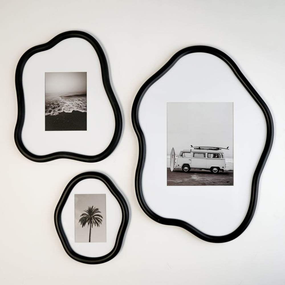 Irregular photo frame trio - Black