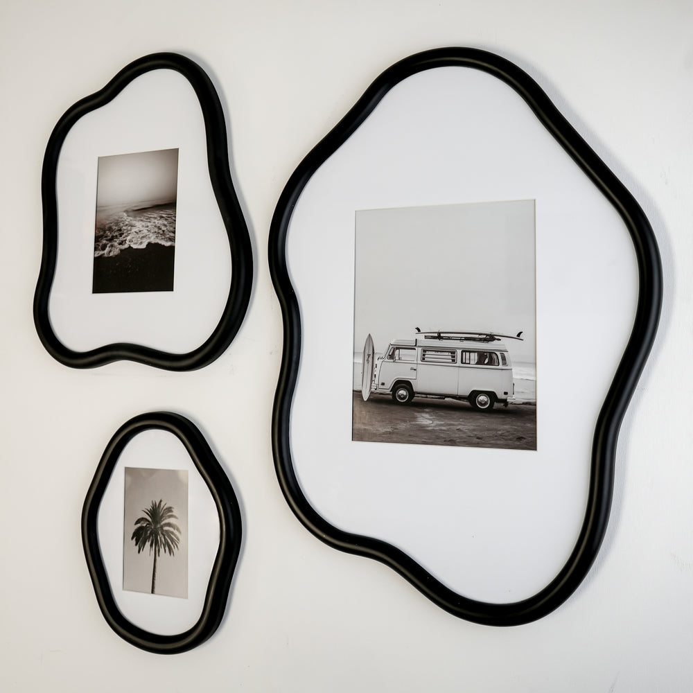 Irregular photo frame trio - Black