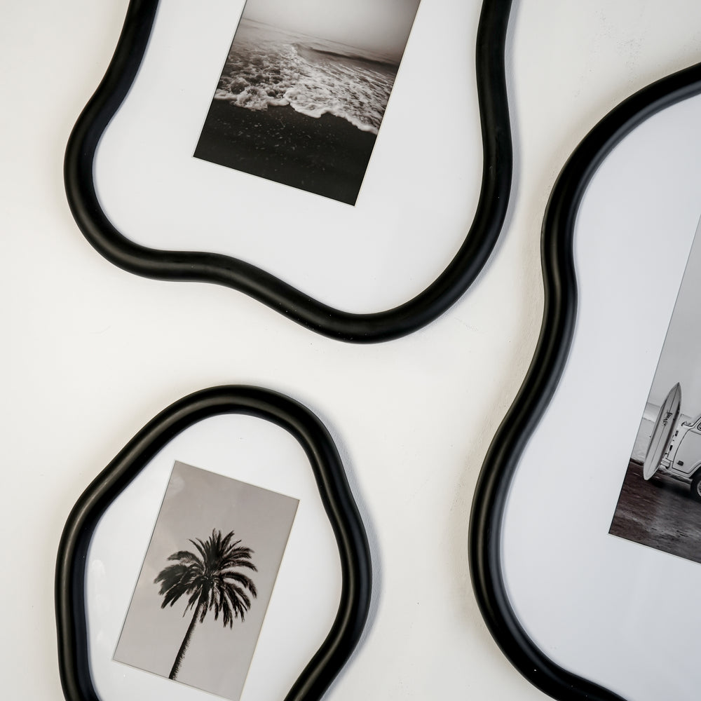 Irregular photo frame trio - Black