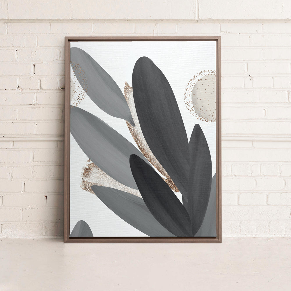 Toile - Feuillage gris||Canvas - Grey foliage