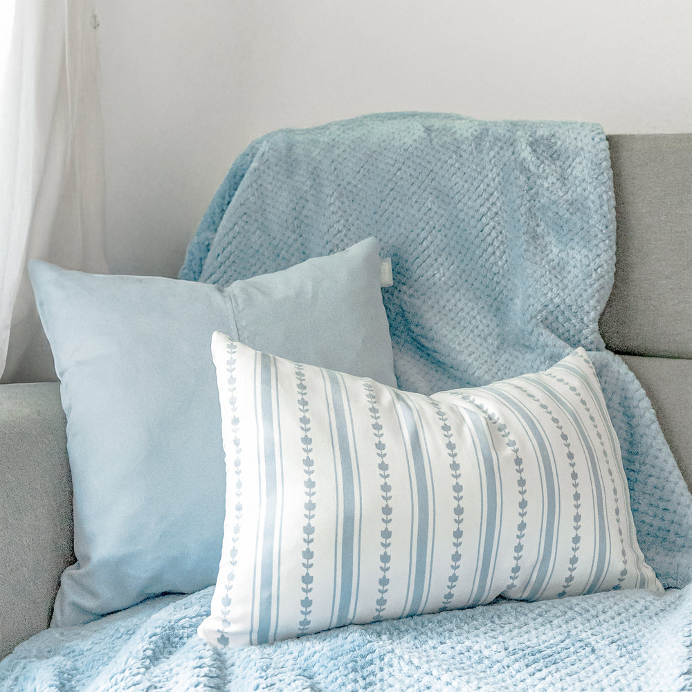 Jeté Kozy texturé - Bleu pâle