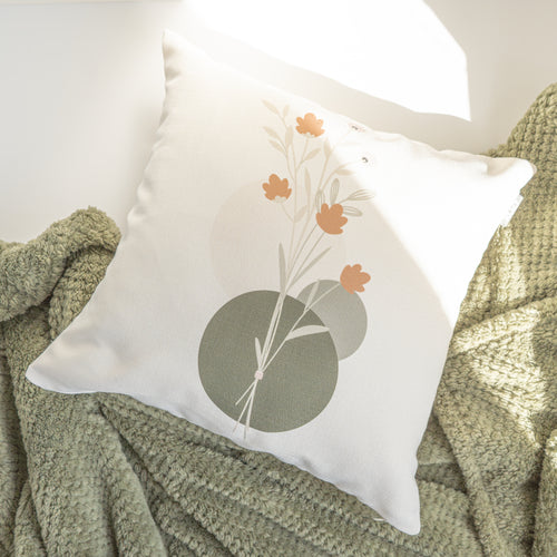 Coussin Kozy - Bouquet vert||Kozy cushion - Green bouquet