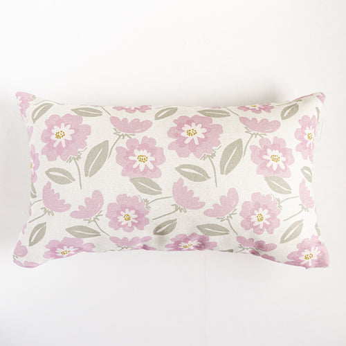Coussin Kozy rectangle - Fleurs lilas||Kozy rectangle cushion - Lilac flowers