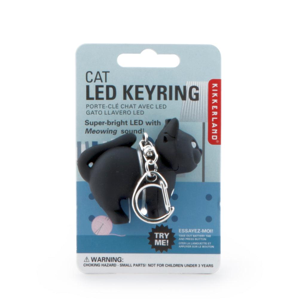 Porte-clé lumière & son - Chat noir