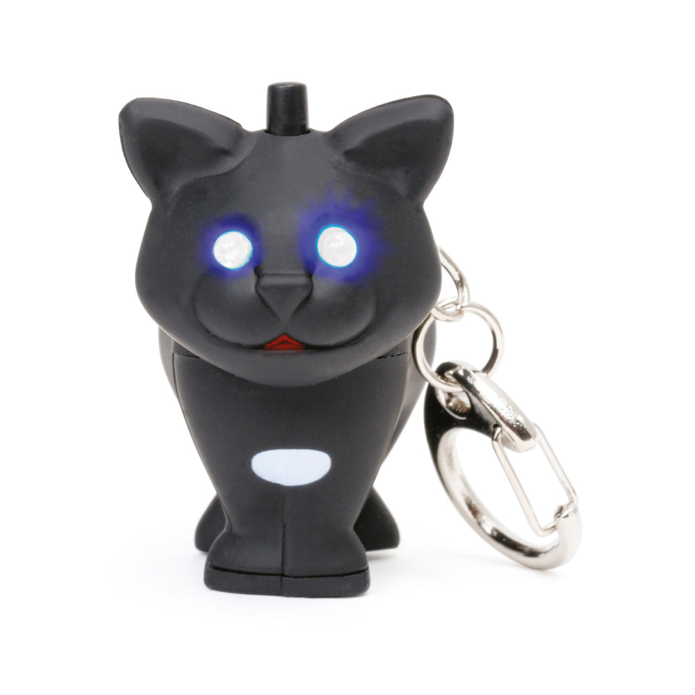 Porte-clé lumière & son - Chat noir