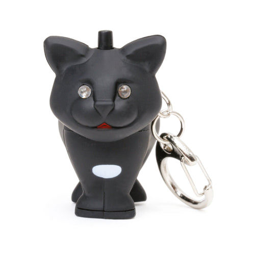 Porte-clé lumière & son - Chat noir