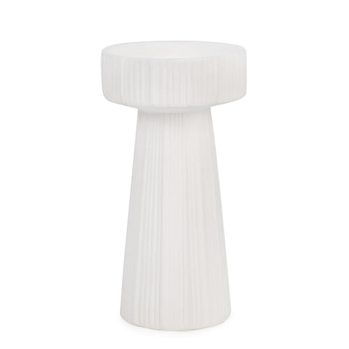 Ceramic pillar holder - White