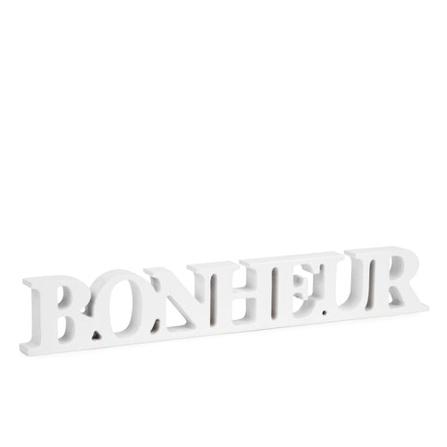 Mot «BONHEUR» blanc||White "BONHEUR" word
