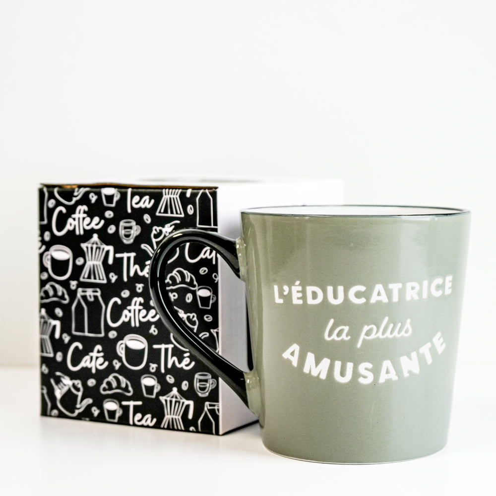 Tasse verte - Éducatrice amusante