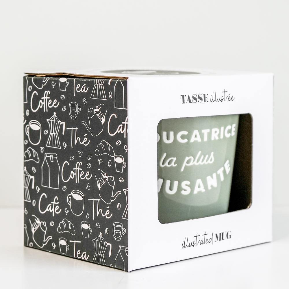 Tasse verte - Éducatrice amusante