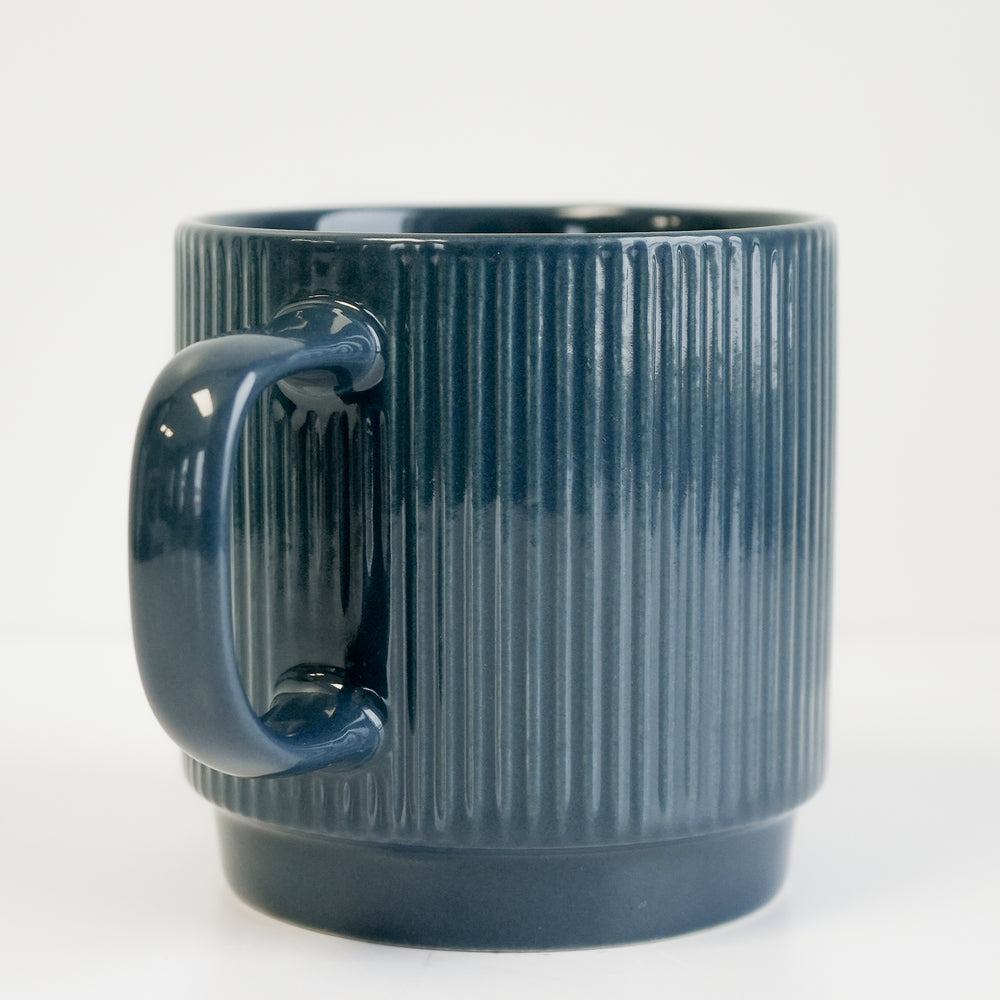 Striped & stackable mug - Blue