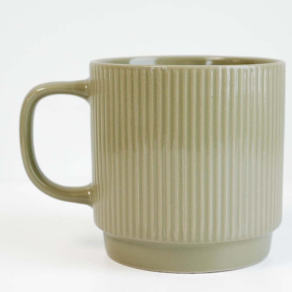 Striped & stackable mug - Green