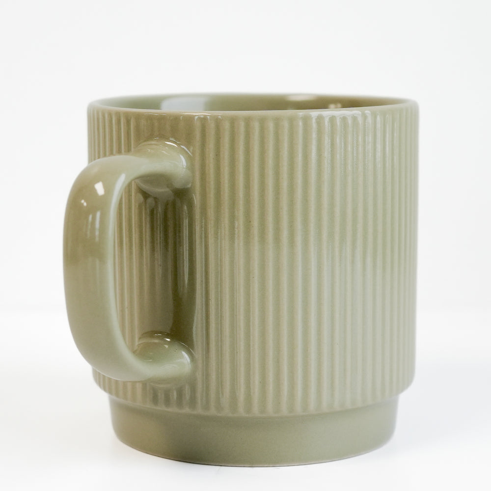 Striped & stackable mug - Green
