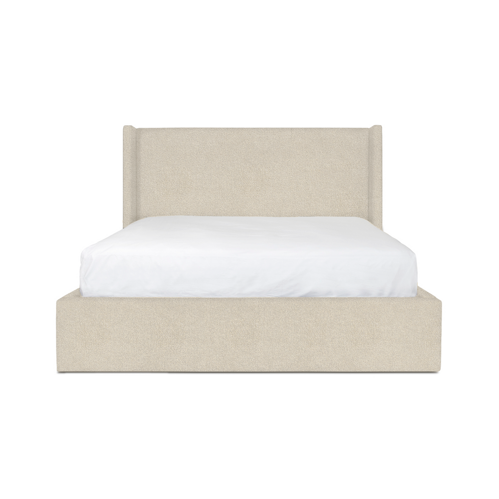 Queen cream bed with drawer - Lourdes