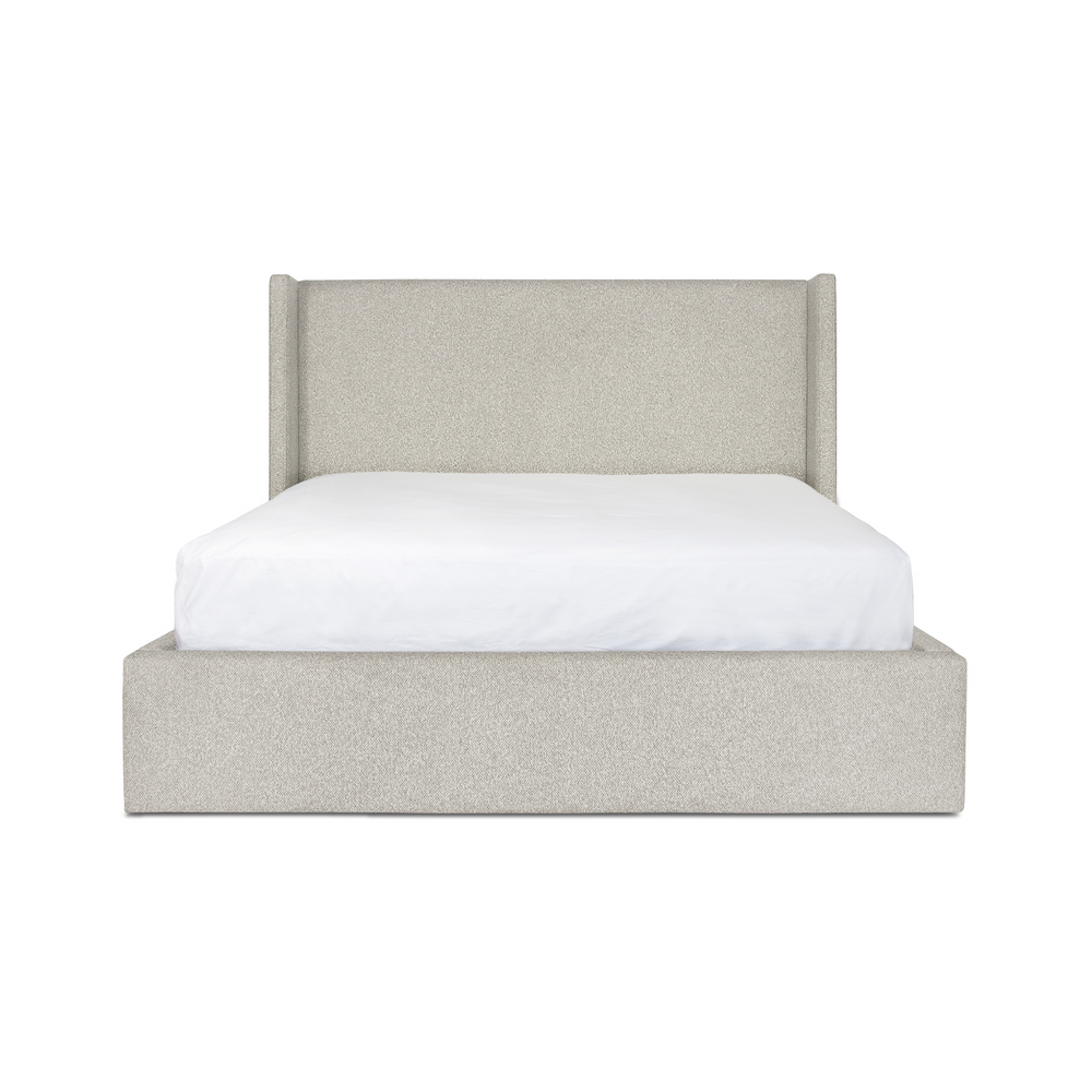 Queen bed with drawer greige - Lourdes