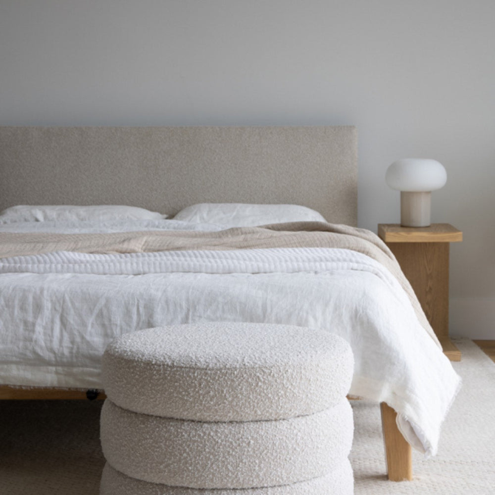 King Size Bed without tools greige - Luna