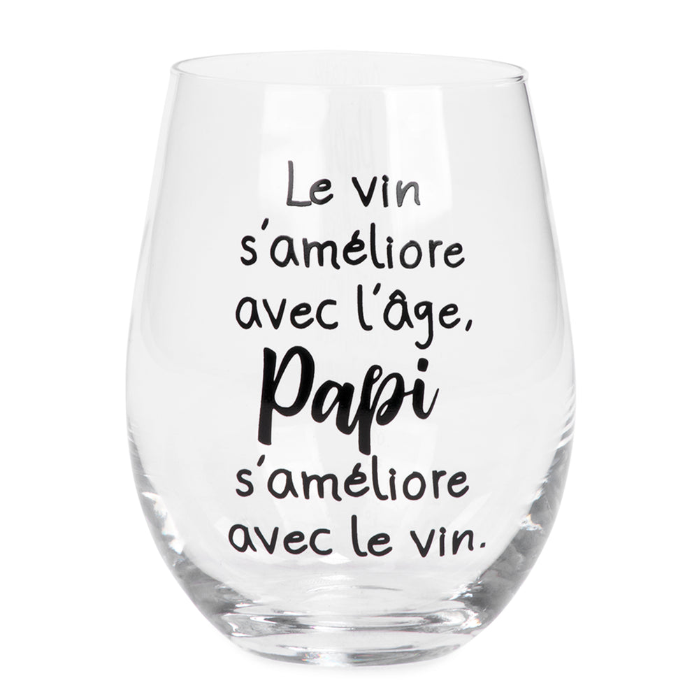 Verre à vin sans pied - Papi||Stemless wine glass - Papi