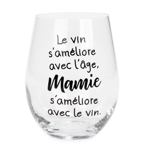 Verre à vin sans pied - Mamie||Stemless wine glass - Mamie