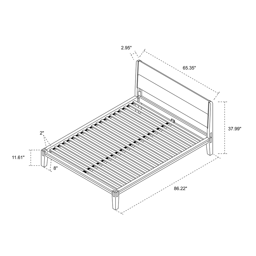 Lit King sans outils café - Luna