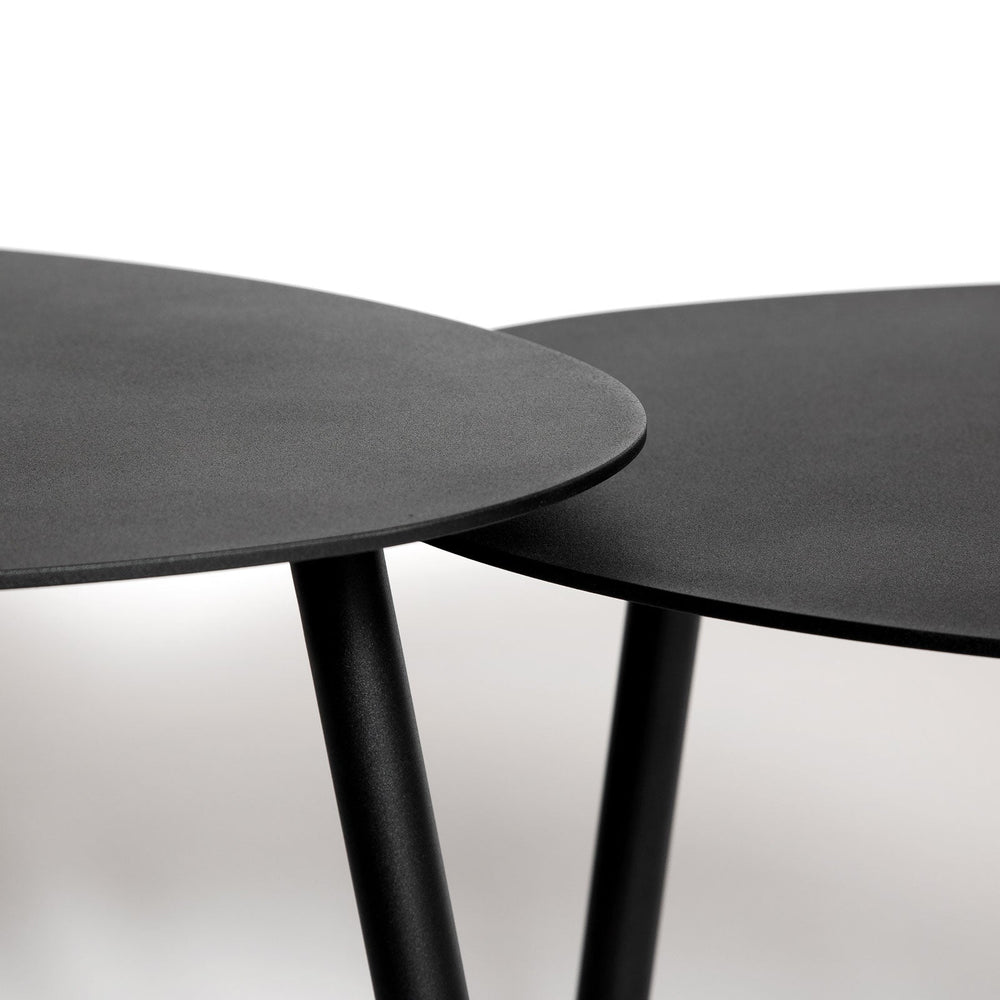 Ensemble de 2 tables de salon noirs - Malibu