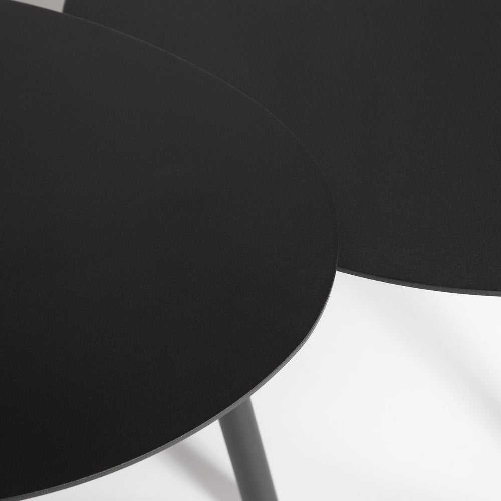Ensemble de 2 tables de salon noirs - Malibu