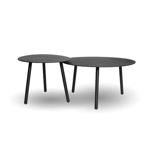 Ensemble de 2 tables de salon noirs - Malibu