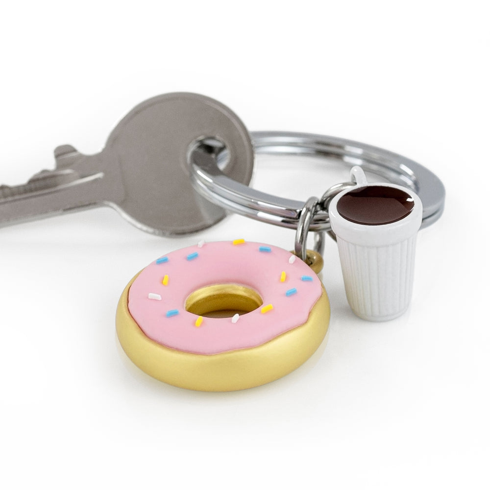 Porte-clés - Beigne & café||Key ring - Donut & coffee