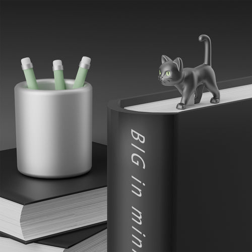 3D Bookmark - Black Cat