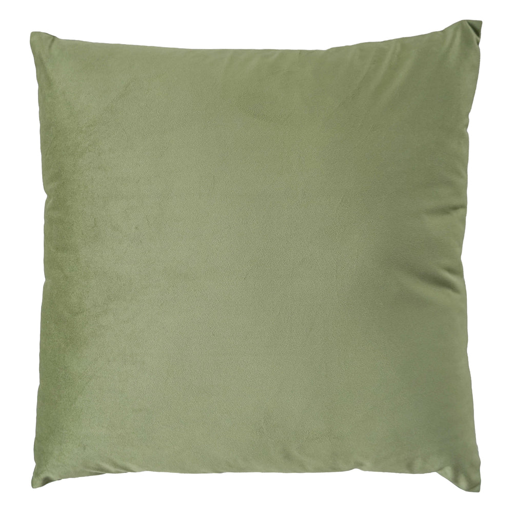 Finished velvet cushion - Green