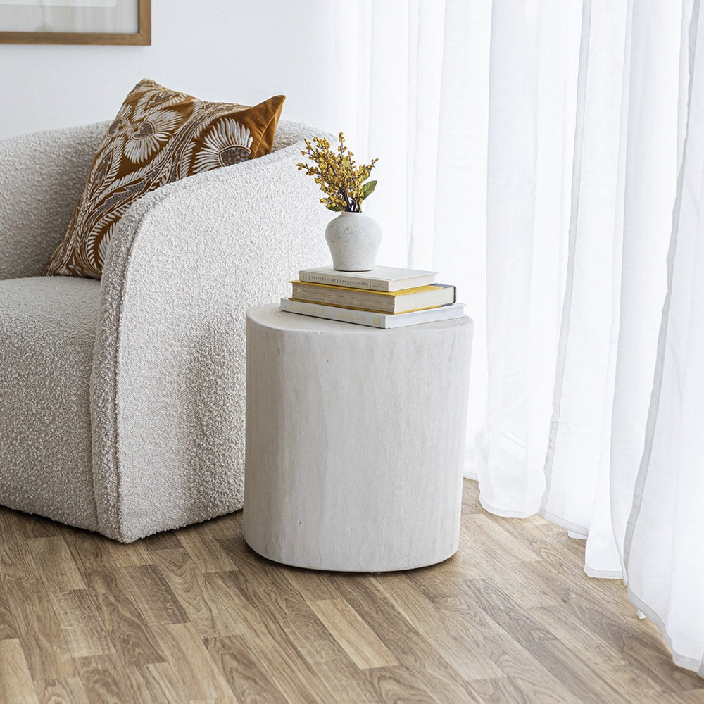 Bûche moderne blanche 16" - Nova